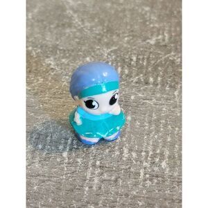 Mini purple ponytail girl woman mom toy figure